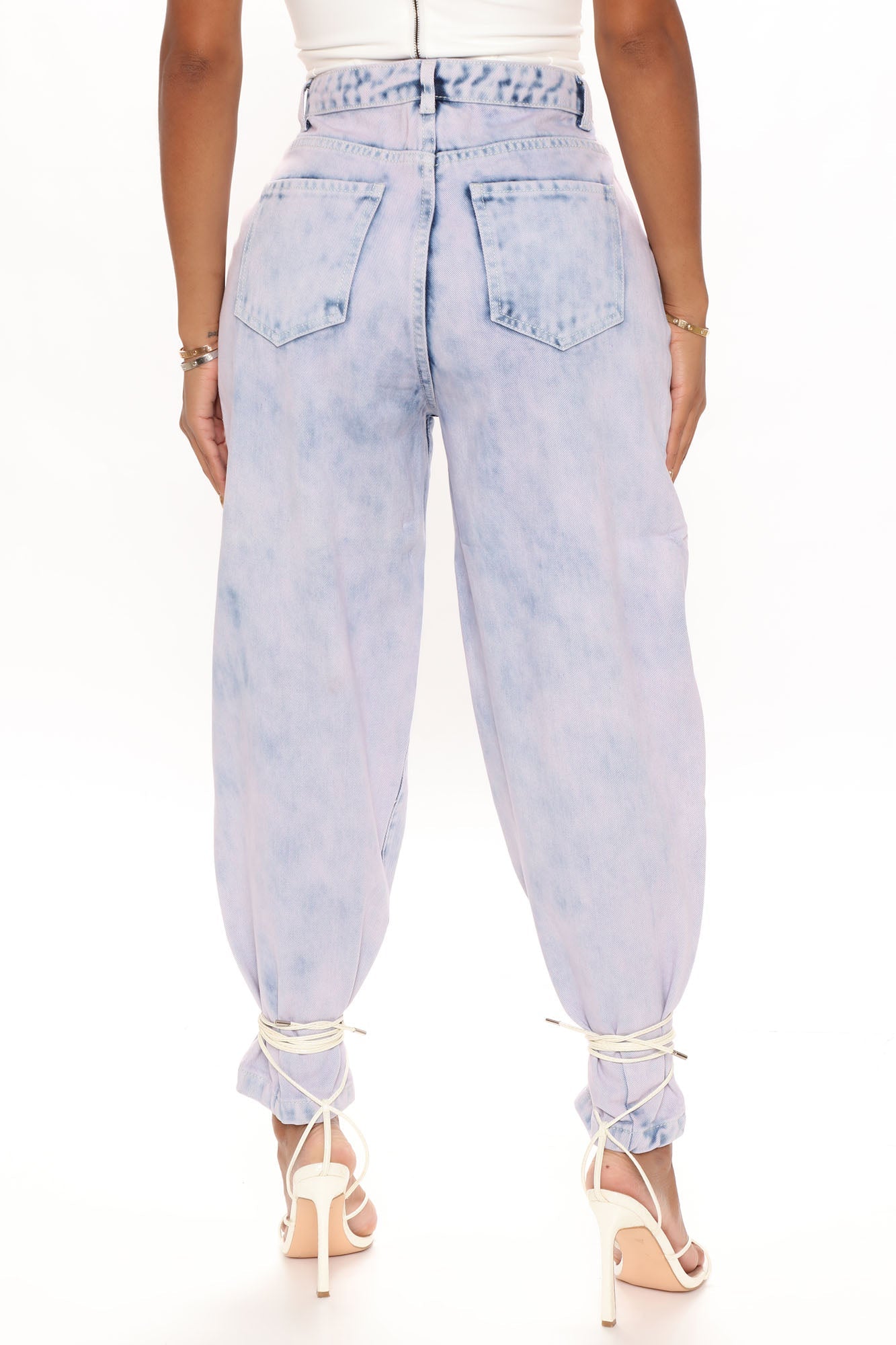 Daydreamer High Rise Baggy Mom Jeans - Violet Ins Street