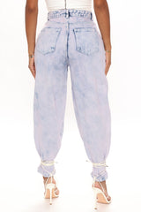 Daydreamer High Rise Baggy Mom Jeans - Violet Ins Street