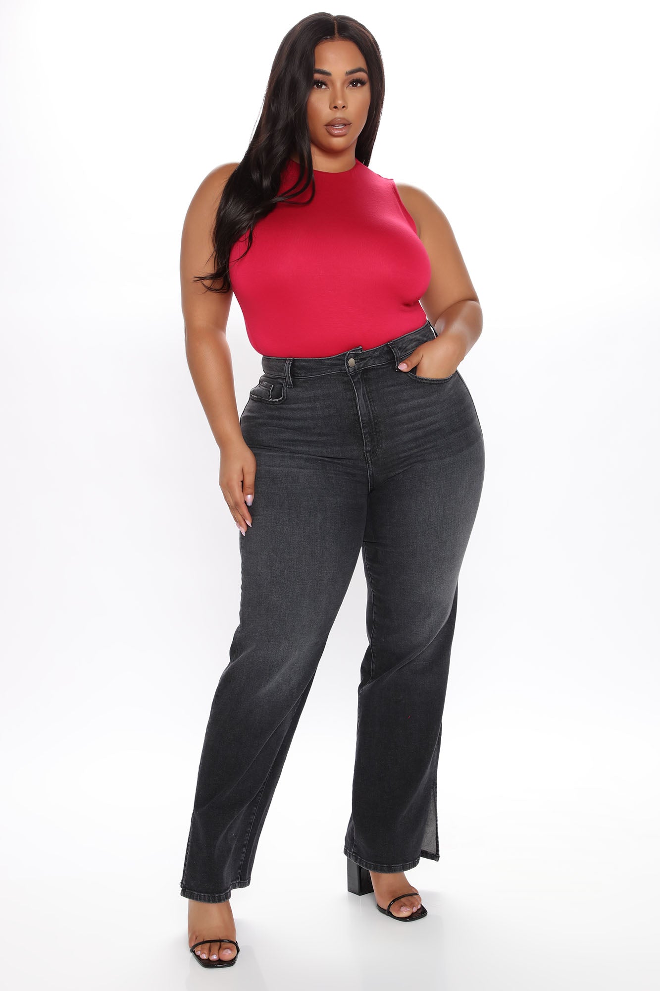 Killing 'Em Softly Side Split Jean - Black Ins Street