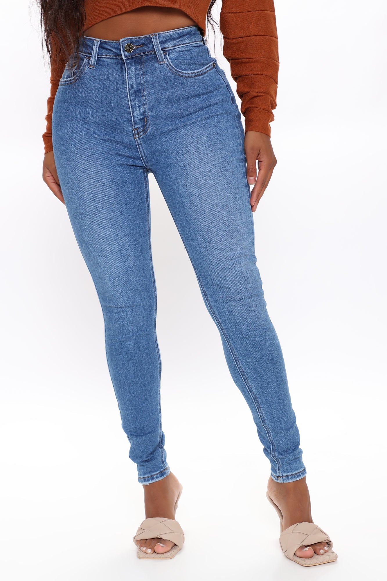 Not Above Love Skinny Jeans - Medium Blue Wash Ins Street