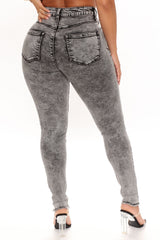 Dakota High Rise Stretch Skinny Jeans - Black Ins Street