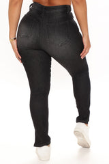 Tell Slit Like It Is Skinny Jeans - Black Ins Street