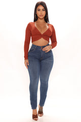 Boost My Ego Curvy Super Stretch Skinny Jeans - Dark Wash Ins Street