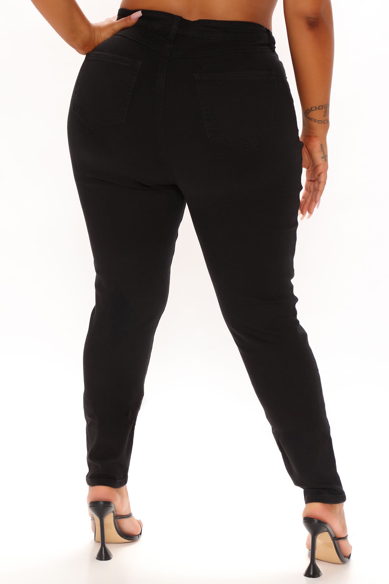 Party Babe Smoothing Stretch Skinny Jeans - Black Ins Street