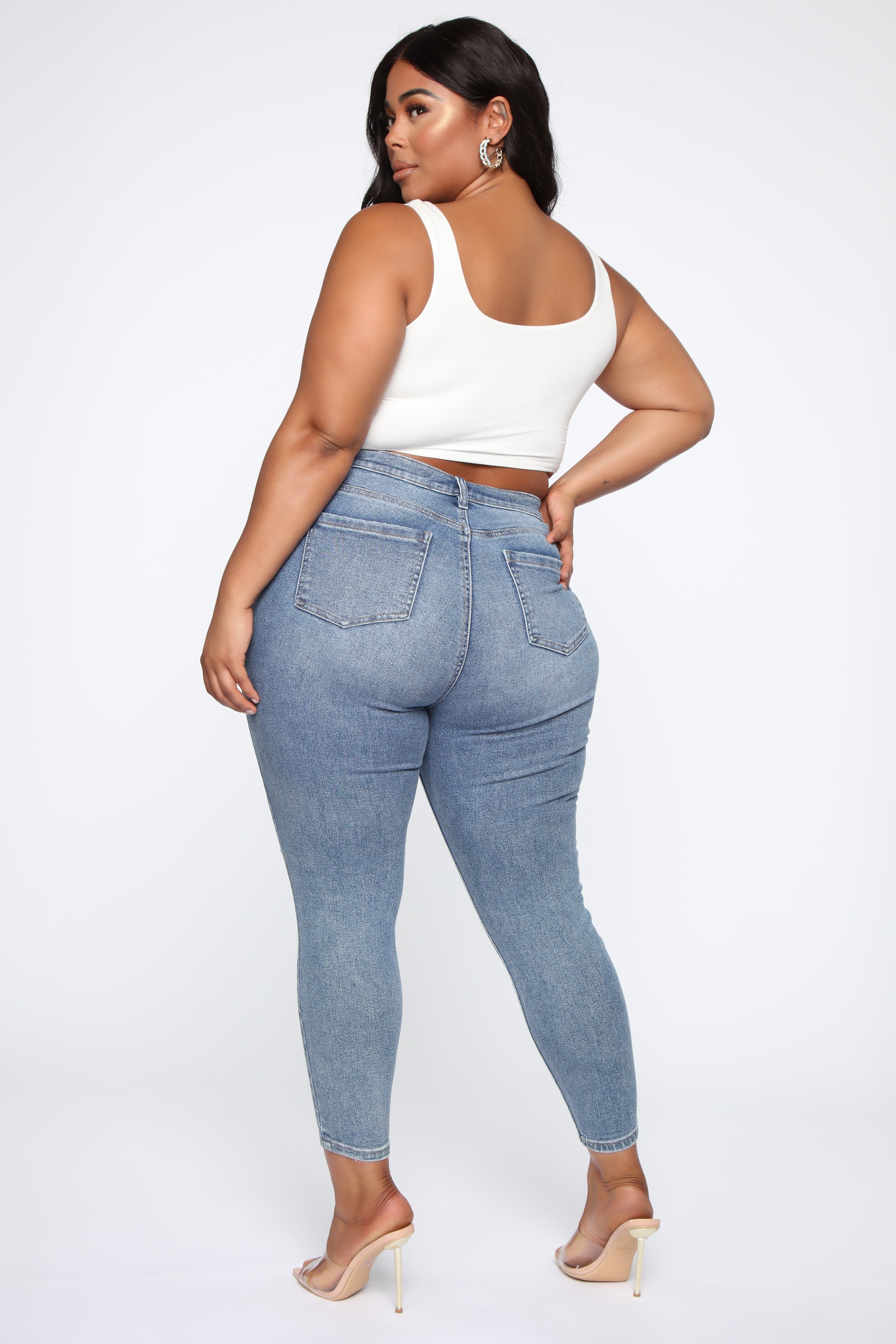 Need A Pick Me Up Ultra High Rise Jeans - Light Blue Wash – InsStreet