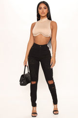 Say Yes To Distress Jeans - Black Ins Street