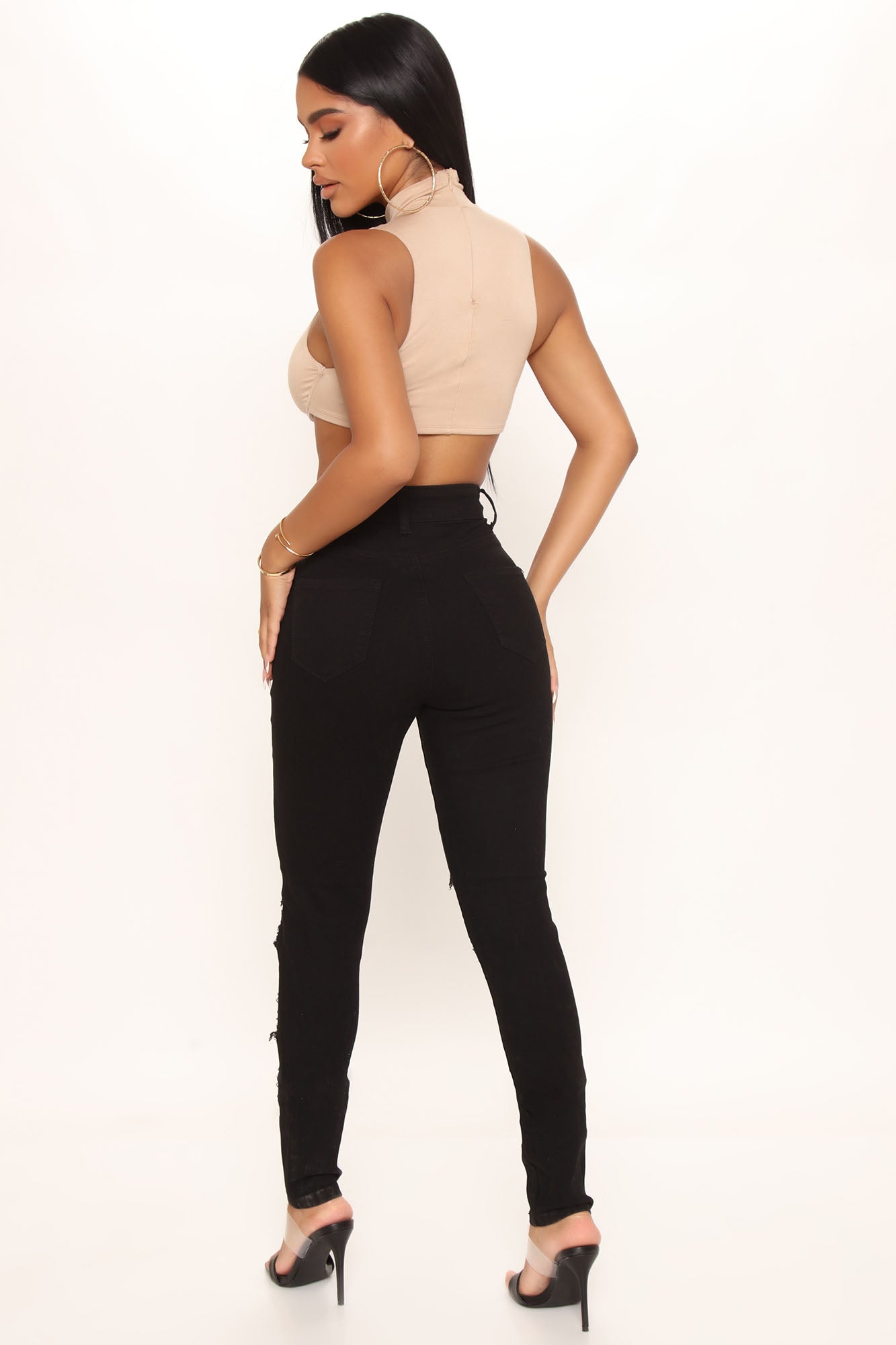 Say Yes To Distress Jeans - Black Ins Street