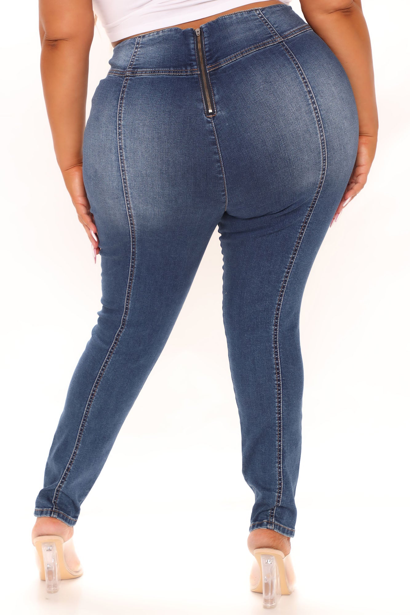Sculpted To Perfection Curvy Stretch Skinny Jeans - Dark Wash Ins Street