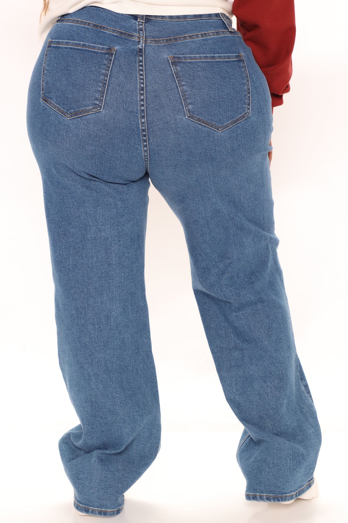 Sweet Love Straight Leg Jeans - Medium Blue Wash Ins Street