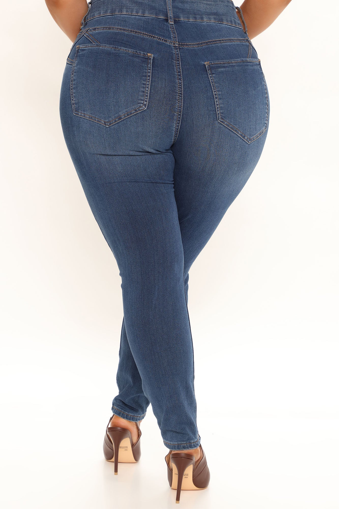 Boost My Ego Curvy Super Stretch Skinny Jeans - Dark Wash Ins Street