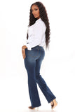 In The Groove High Rise Bootcut Jeans - Dark Wash Ins Street