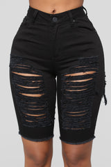 Wave Crasher Bermuda Shorts - Black Ins Street