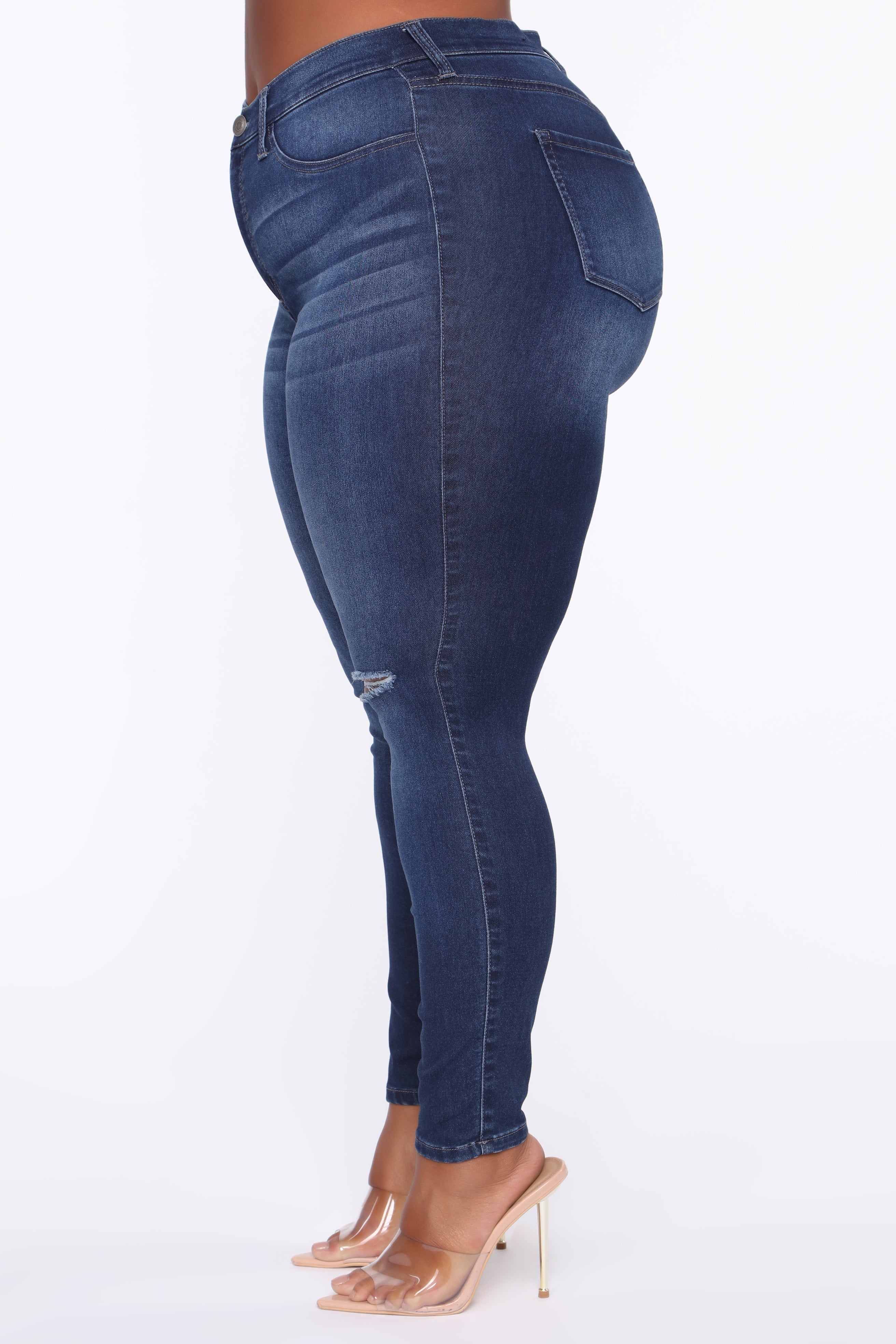 Swing My Way High Rise Skinny Jeans - Medium Blue Wash Ins Street