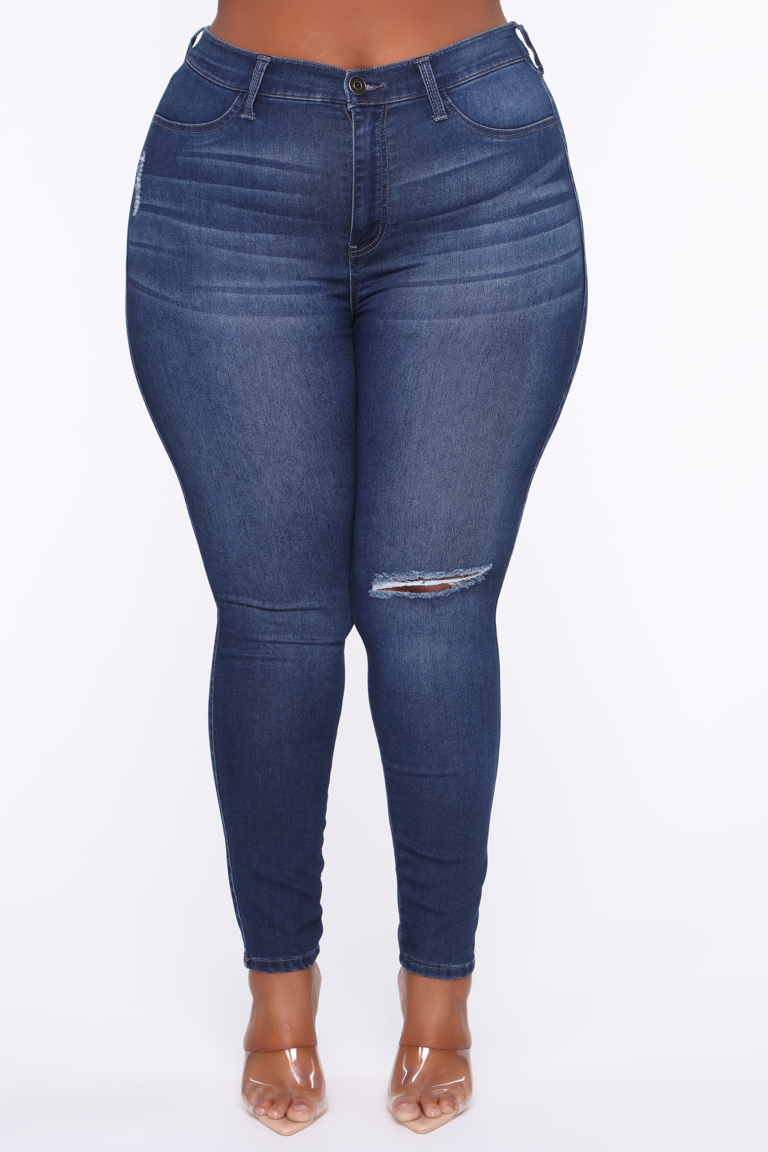 Swing My Way High Rise Skinny Jeans - Medium Blue Wash Ins Street