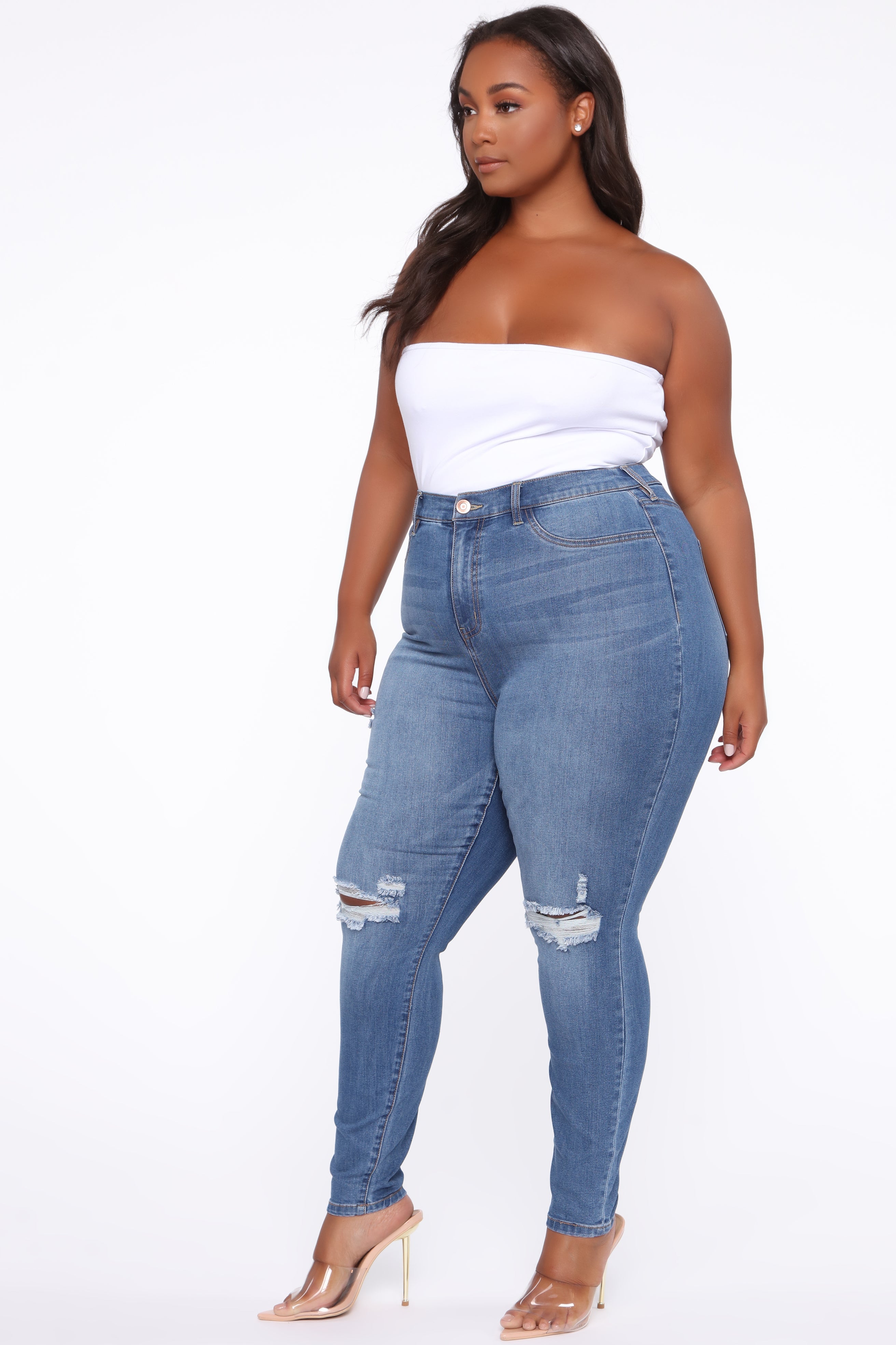 Our Favorite High Rise Skinny Jeans - Medium Blue Wash Ins Street
