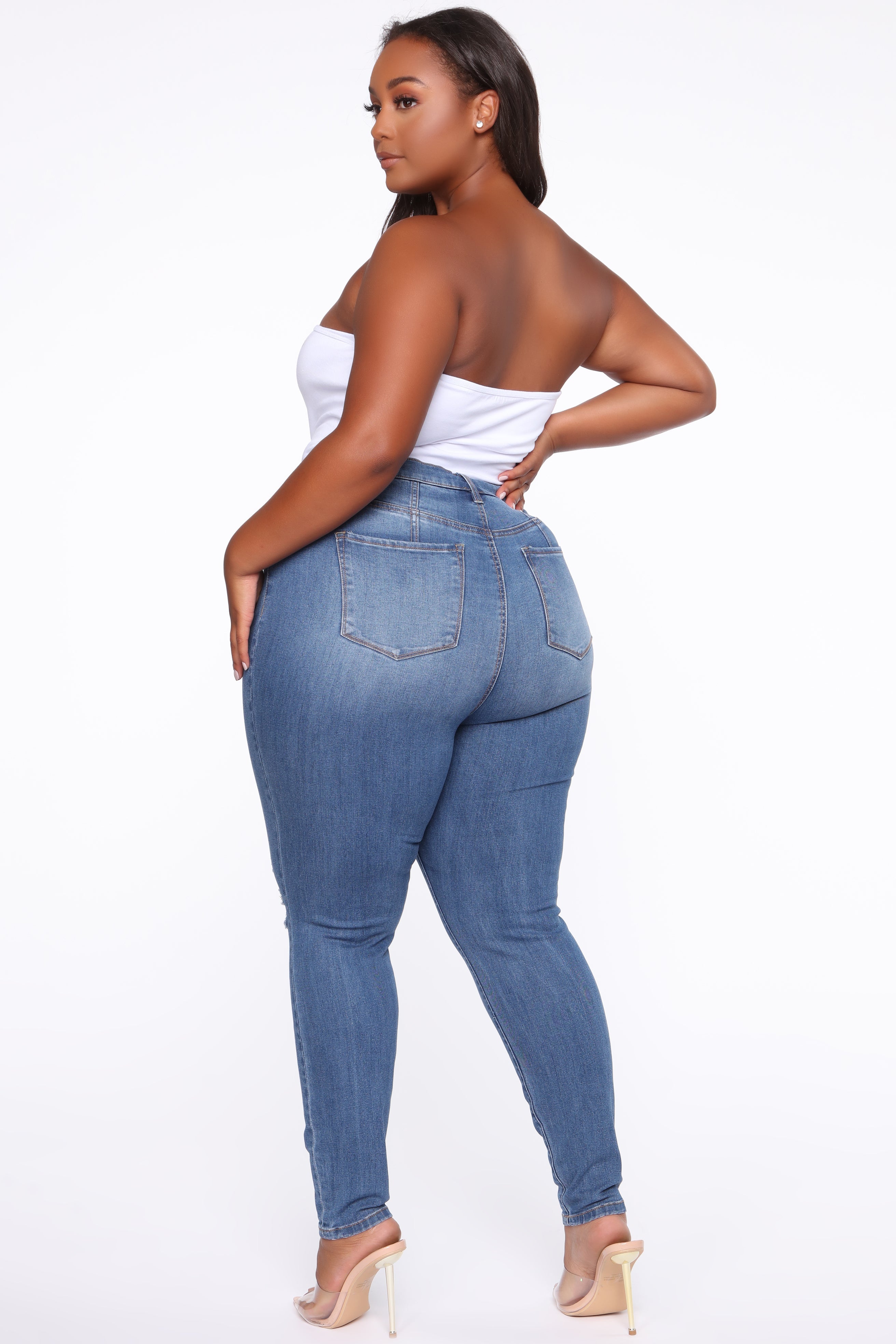 Our Favorite High Rise Skinny Jeans - Medium Blue Wash Ins Street