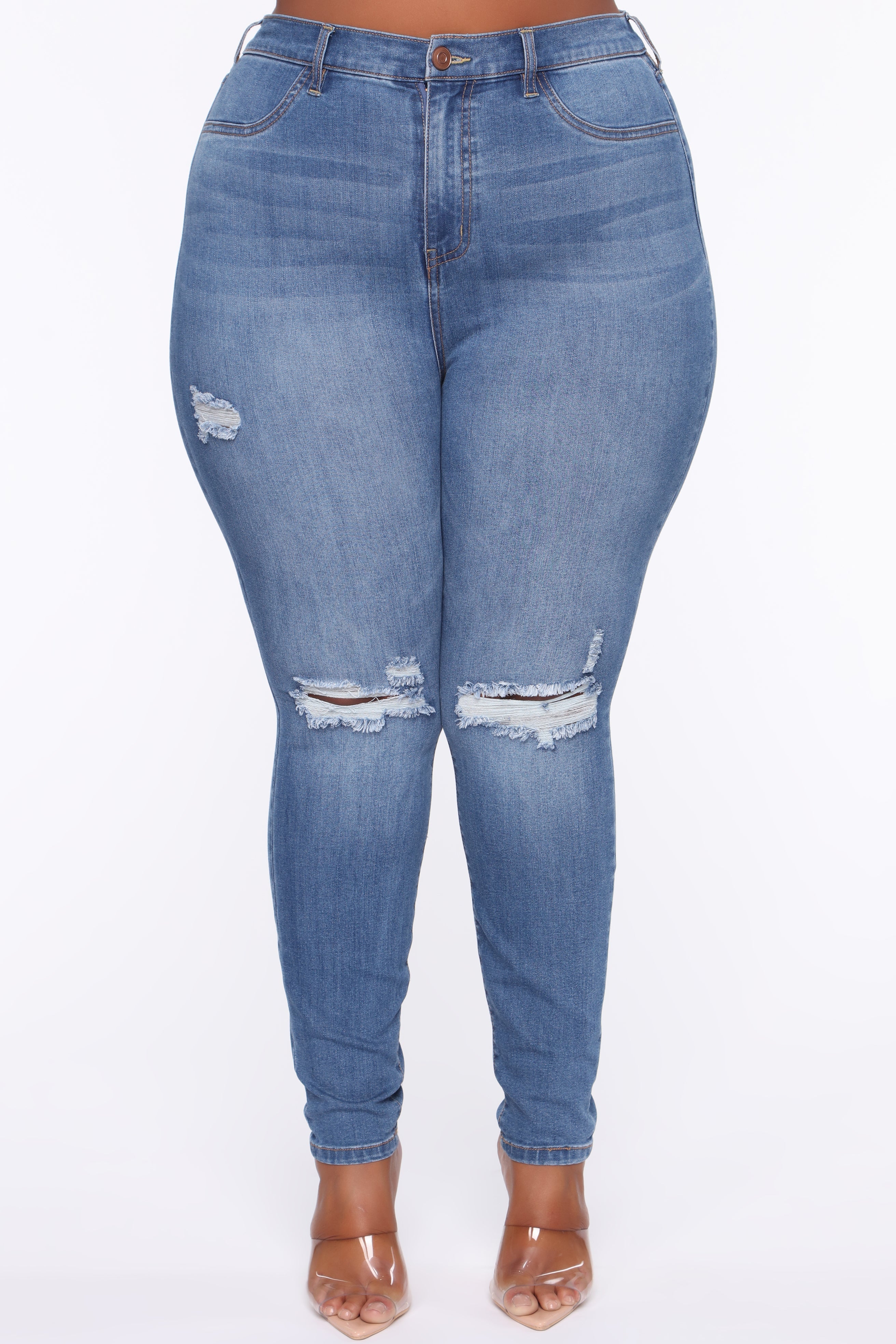 Our Favorite High Rise Skinny Jeans - Medium Blue Wash Ins Street