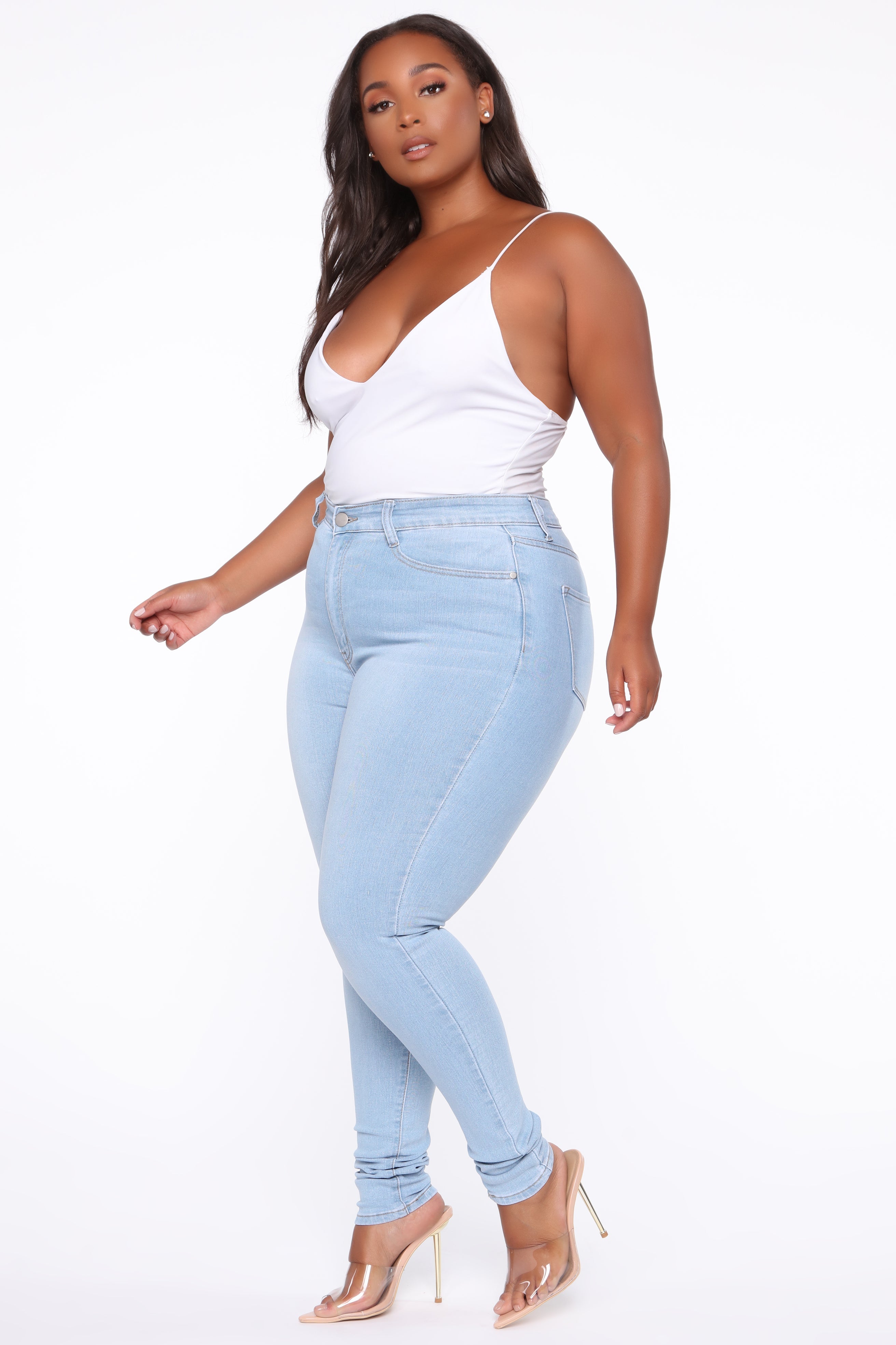 Sedona High Rise Skinny Jean - Light Blue Wash Ins Street