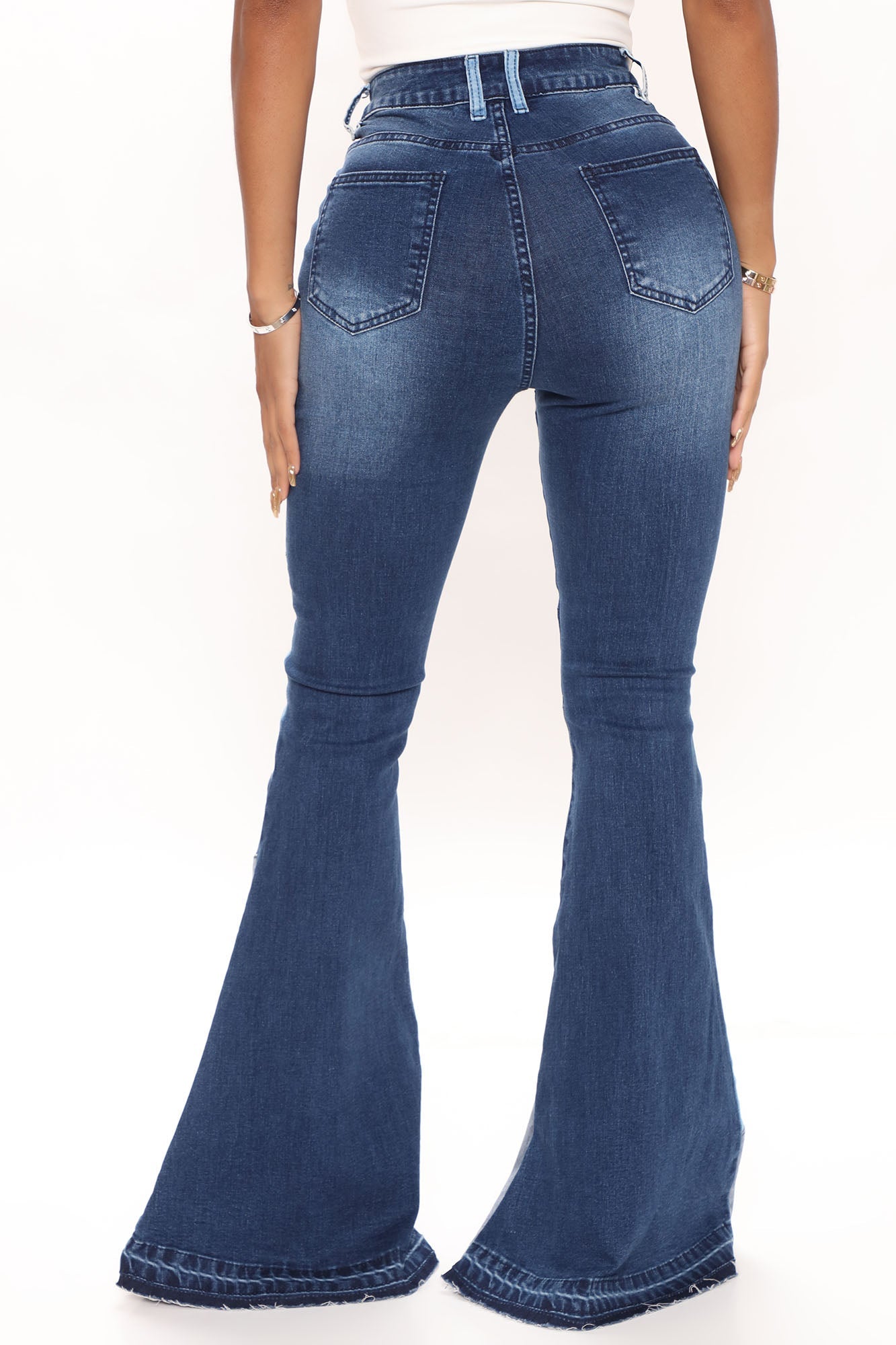 Fixed You Up Patchwork Flare Jeans - Blue/combo Ins Street