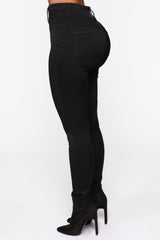 Snatch Me Tight Skinny Jeans - Black Ins Street