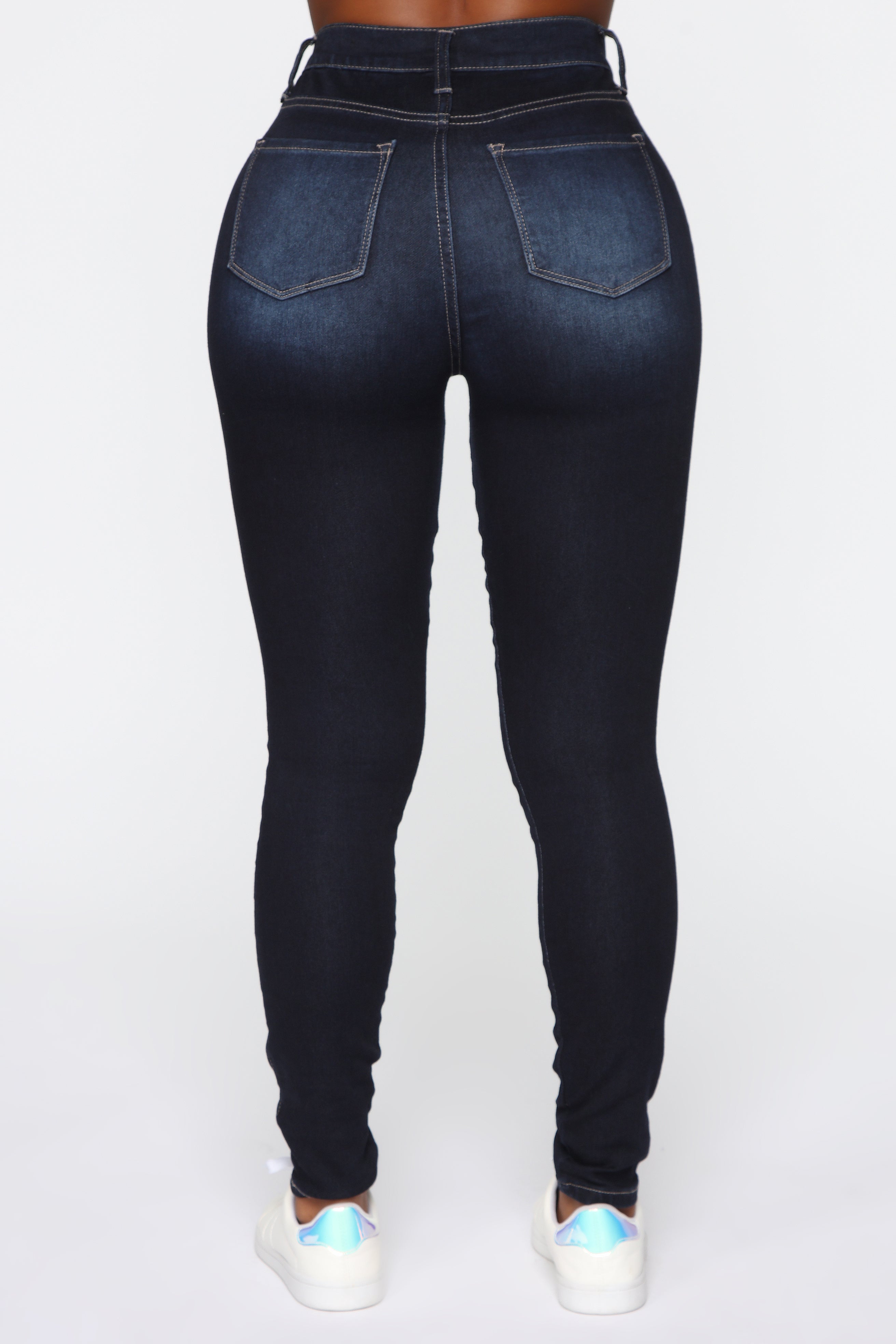 Swing My Way High Rise Skinny Jeans - Dark Denim Ins Street