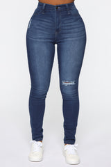 Swing My Way High Rise Skinny Jeans - Medium Blue Wash Ins Street