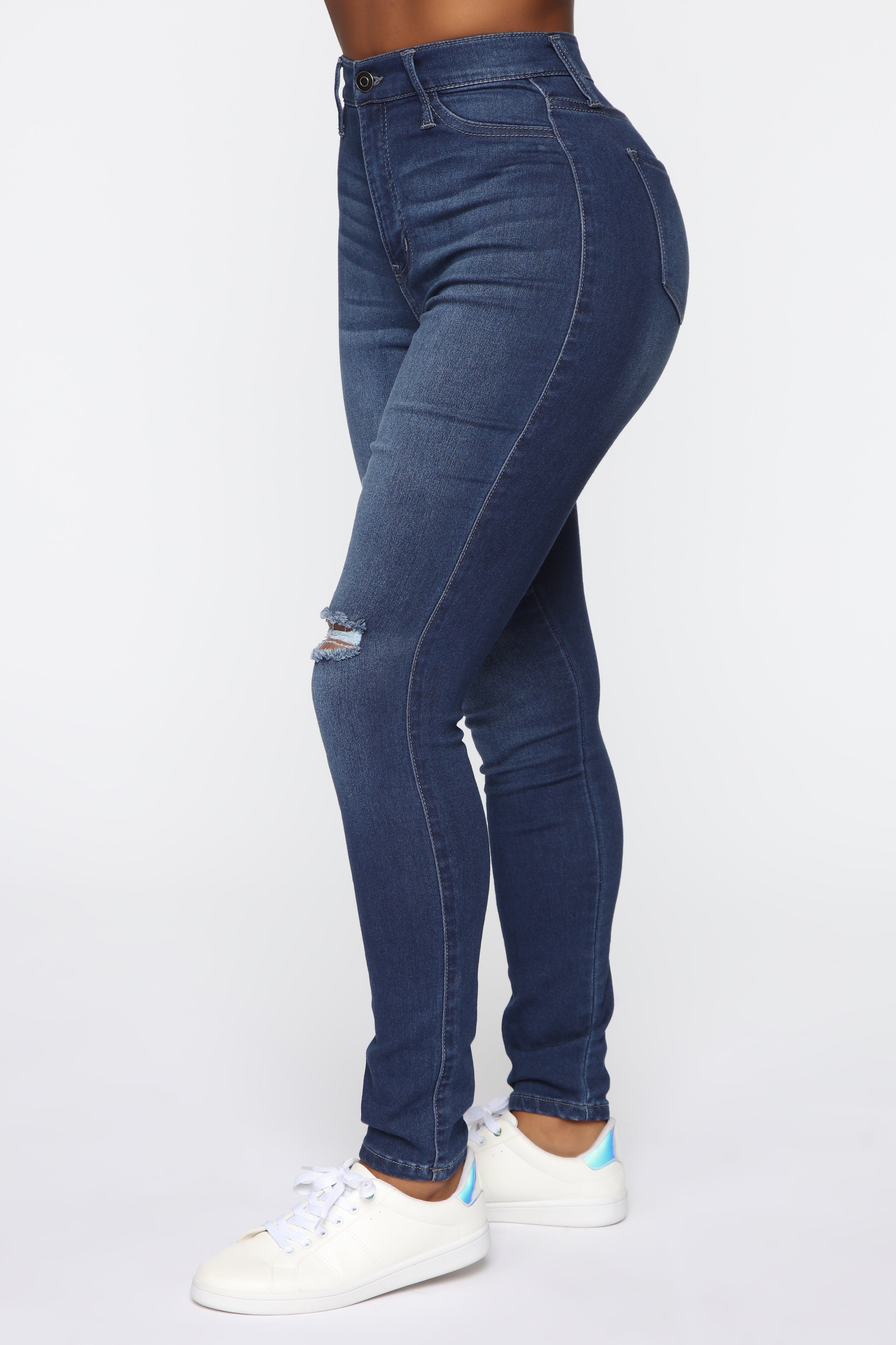 Swing My Way High Rise Skinny Jeans - Medium Blue Wash Ins Street