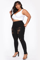 Tris II Skinny Jeans - Black Ins Street