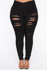 Tris II Skinny Jeans - Black Ins Street