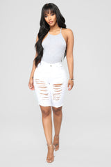 Wave Crasher Bermuda Shorts - White Ins Street
