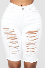 Wave Crasher Bermuda Shorts - White Ins Street