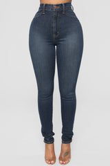 Dare Devil High Rise Skinny Jeans - Dark Wash Ins Street