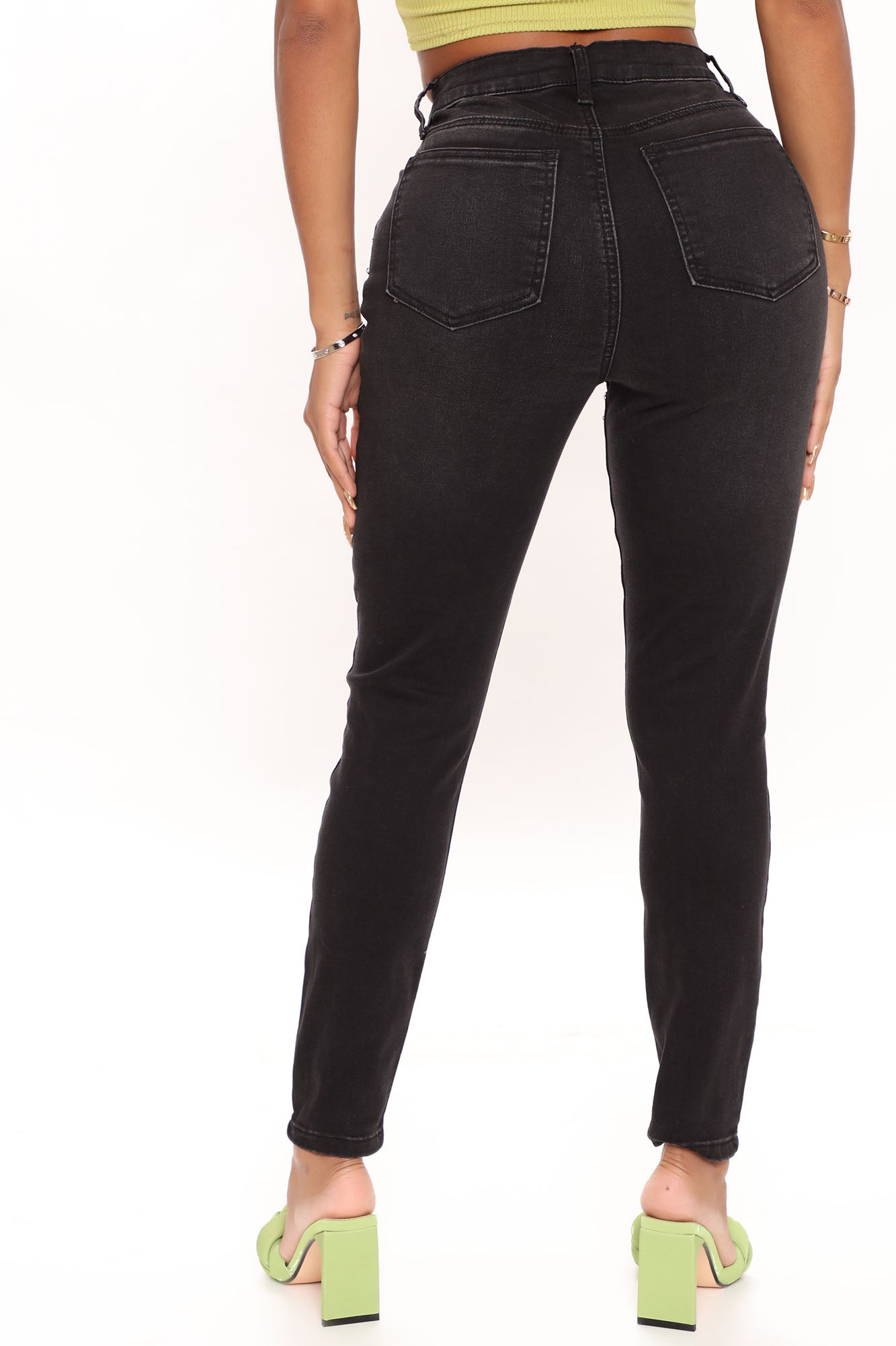 Going Out On The Town Skinny Jeans - Black Ins Street