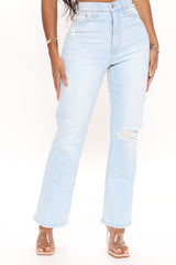 Straight Up Vintage High Rise Jeans - Vintage Blue Wash Ins Street