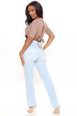 Straight Up Vintage High Rise Jeans - Vintage Blue Wash Ins Street