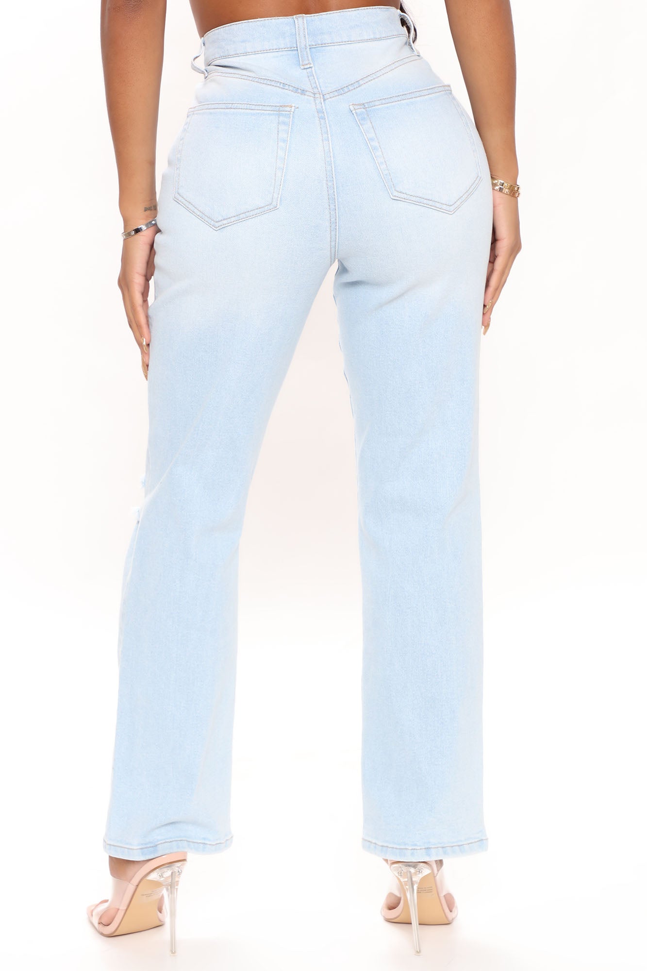 Straight Up Vintage High Rise Jeans - Vintage Blue Wash Ins Street