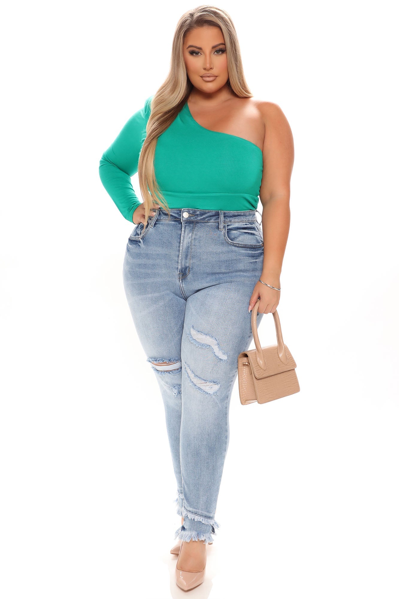 Sydney Sunshine Fray Hem Skinny Jeans - Medium Blue Wash Ins Street