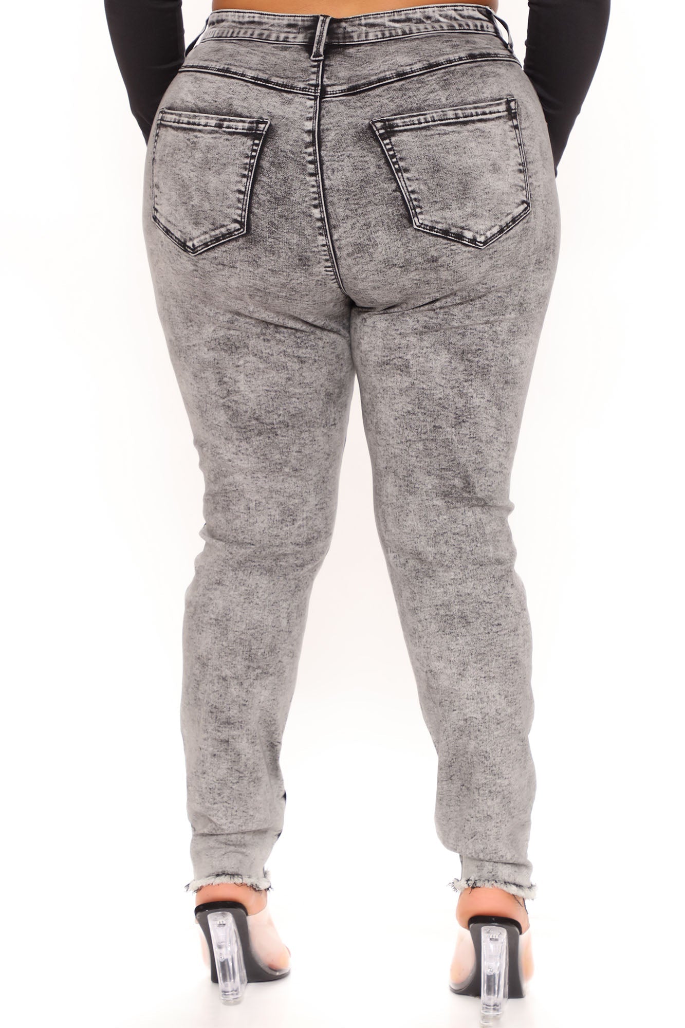 Dakota High Rise Stretch Skinny Jeans - Black Ins Street