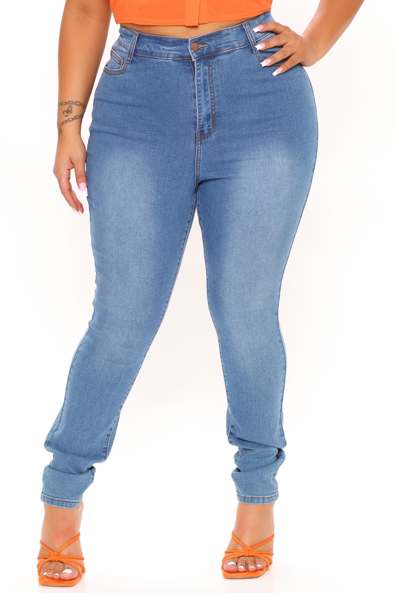 Supernatural High Rise Jeans - Medium Blue Wash Ins Street