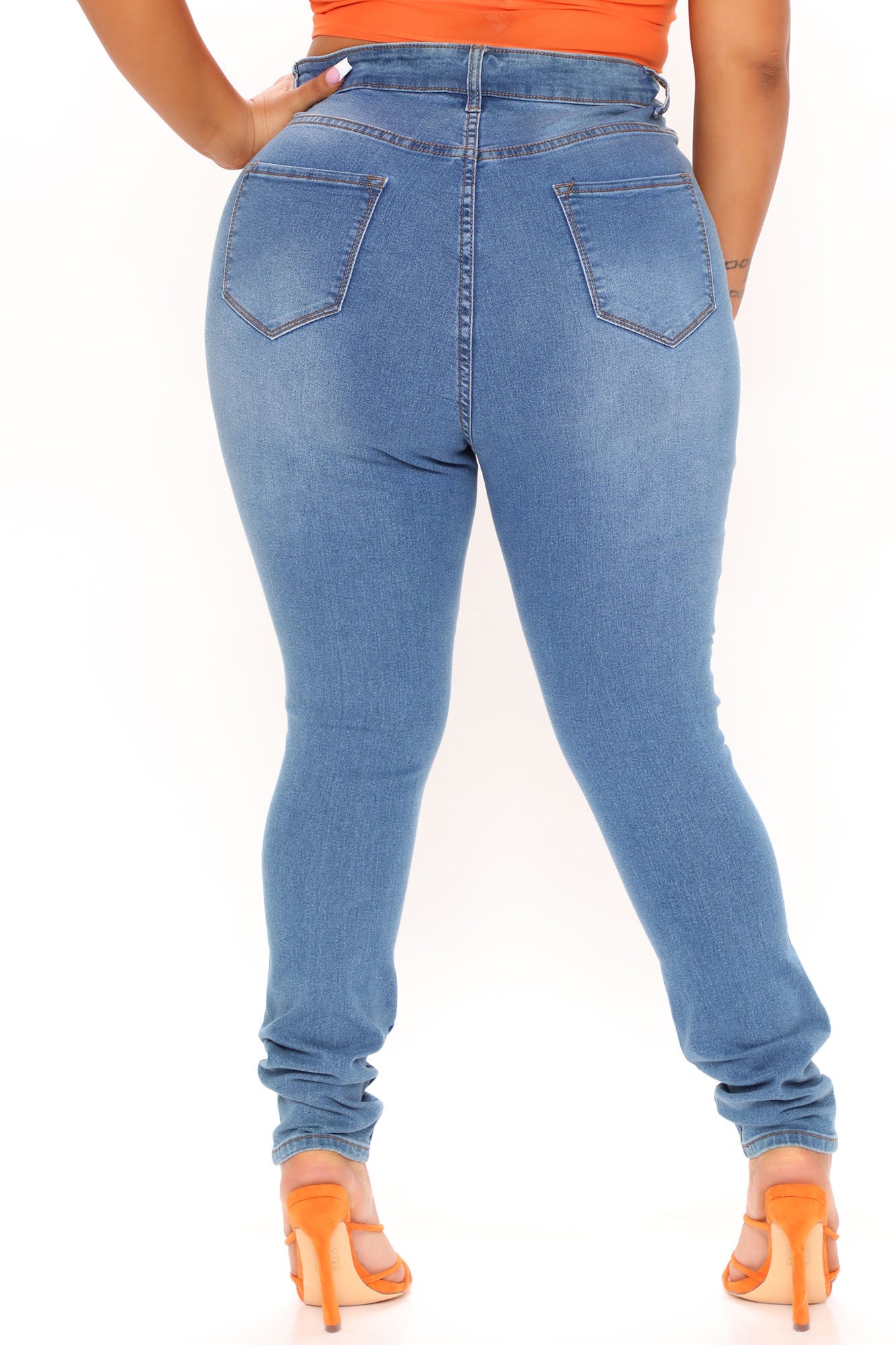 Supernatural High Rise Jeans - Medium Blue Wash Ins Street