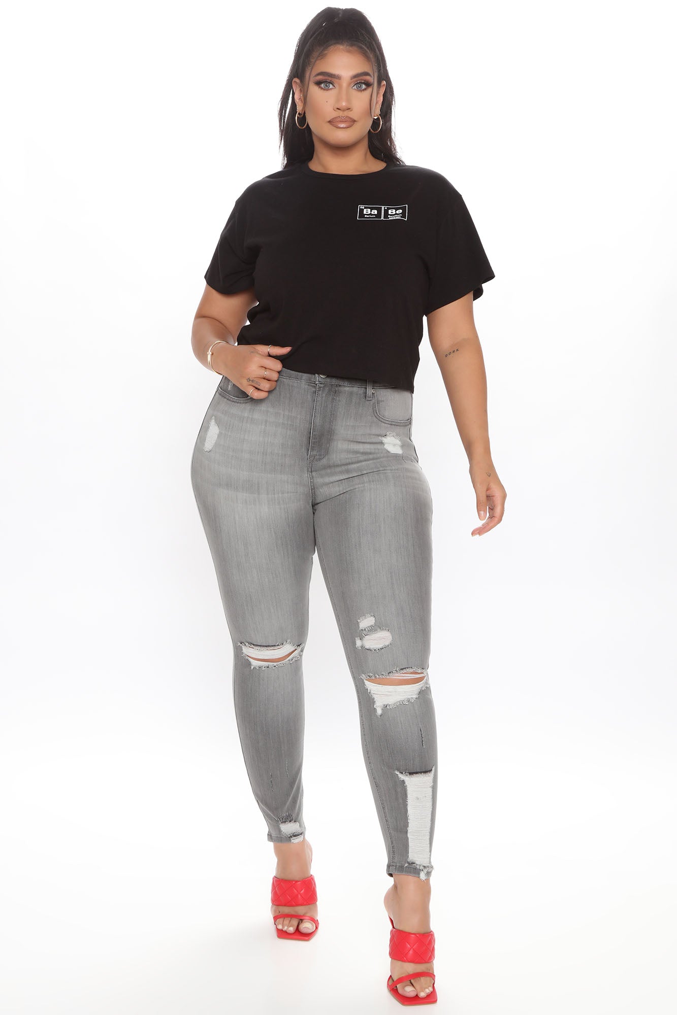 Mysterious Gal Jeans - Grey Ins Street