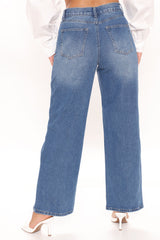 Fliptrick Non Stretch Ripped Skater Jeans - Medium Blue Wash Ins Street
