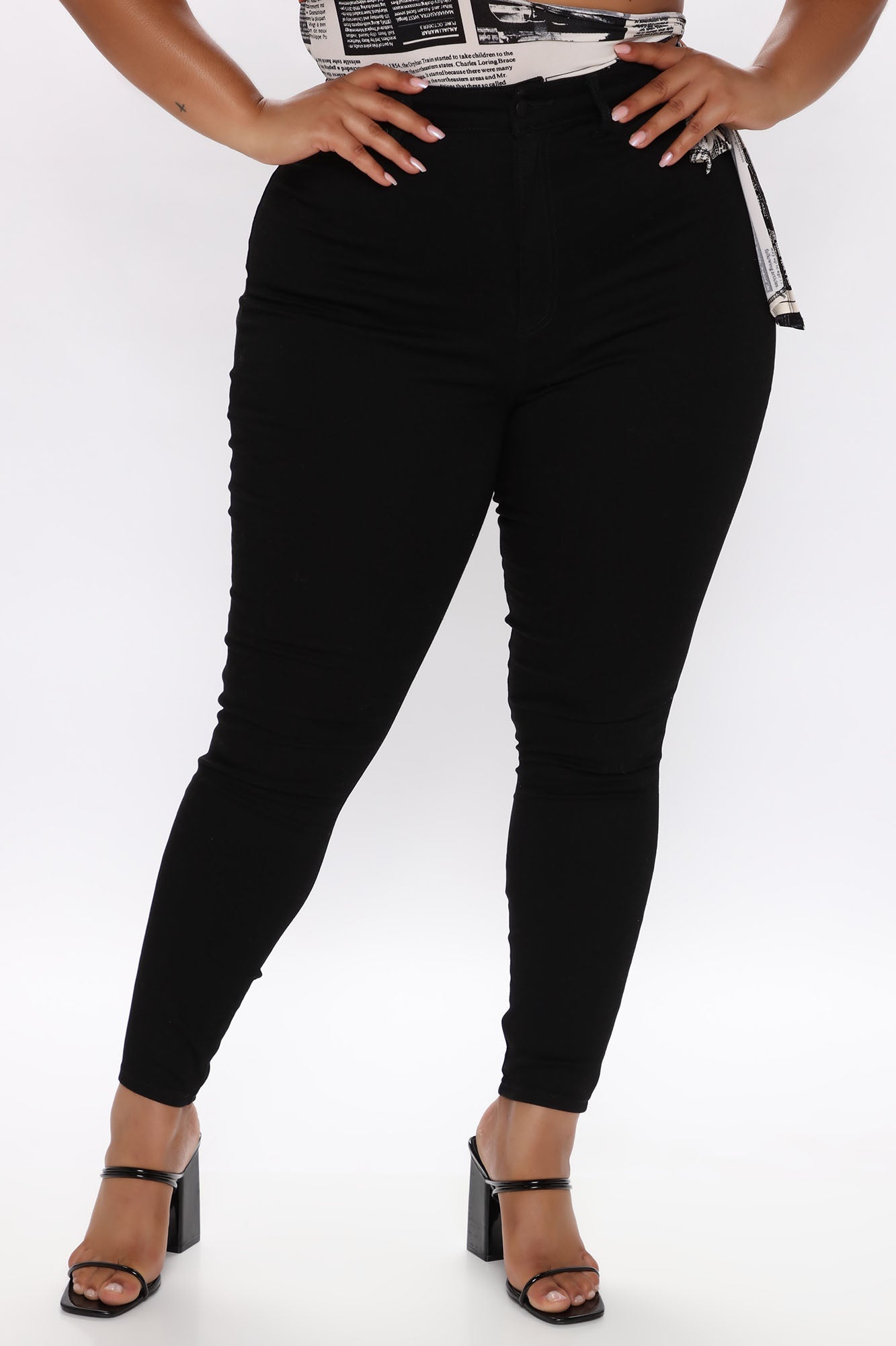 Flex Game Strong Super High Rise Skinny Jeans - Black Ins Street