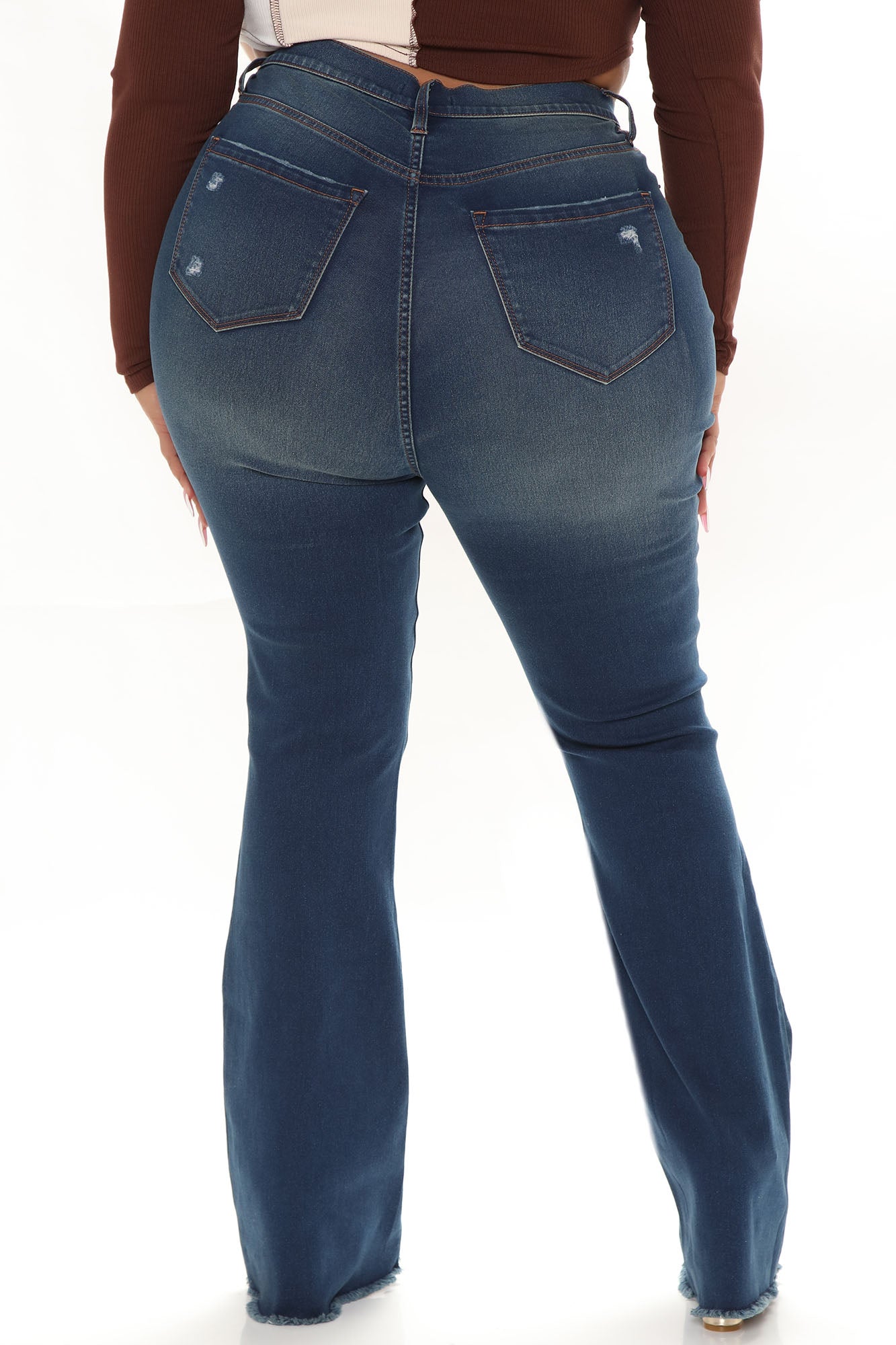 Super Compression Stretch Flare Jeans - Dark Wash Ins Street