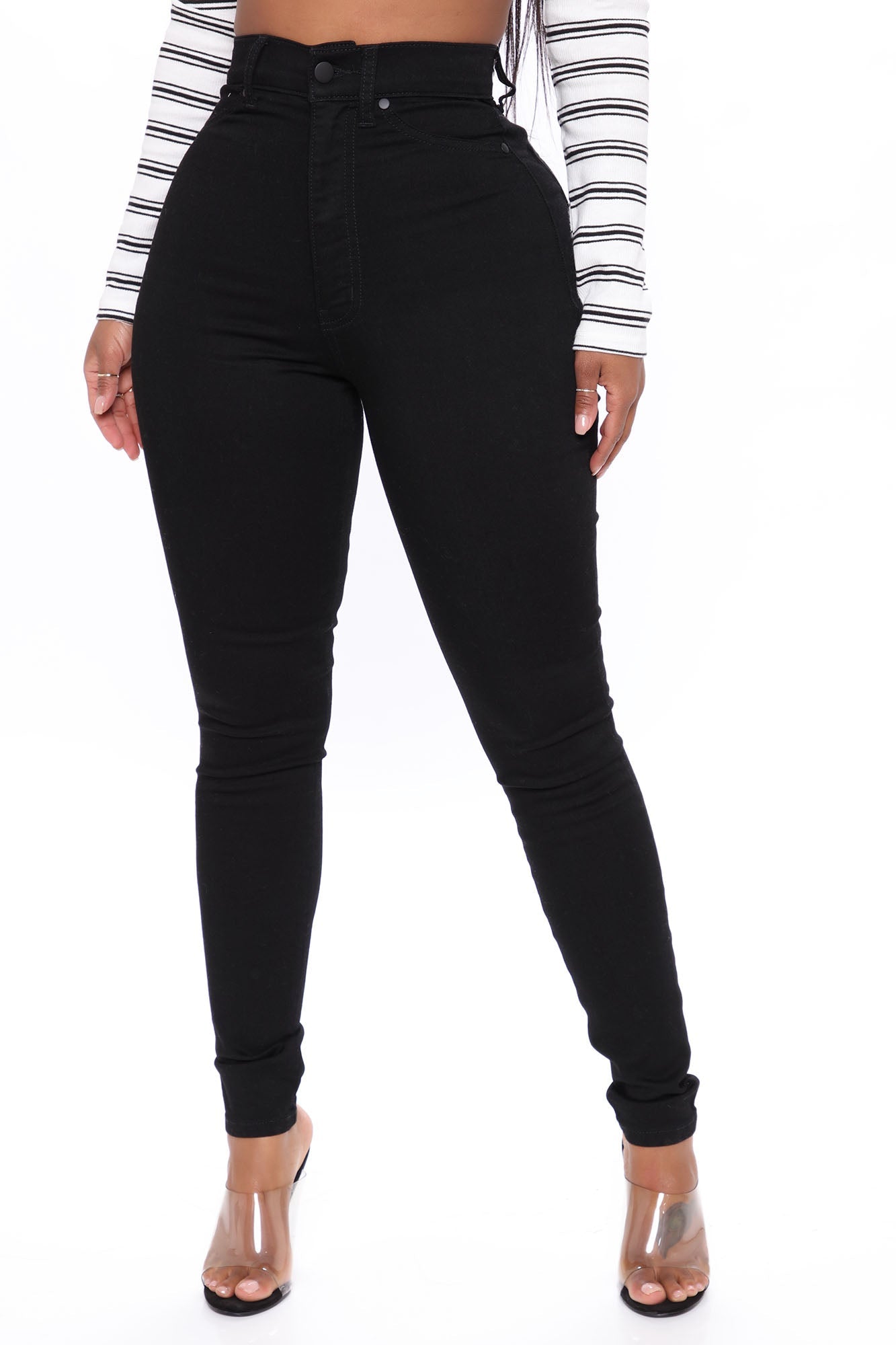 Flex Game Strong Super High Rise Skinny Jeans - Black Ins Street