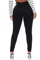 Flex Game Strong Super High Rise Skinny Jeans - Black Ins Street