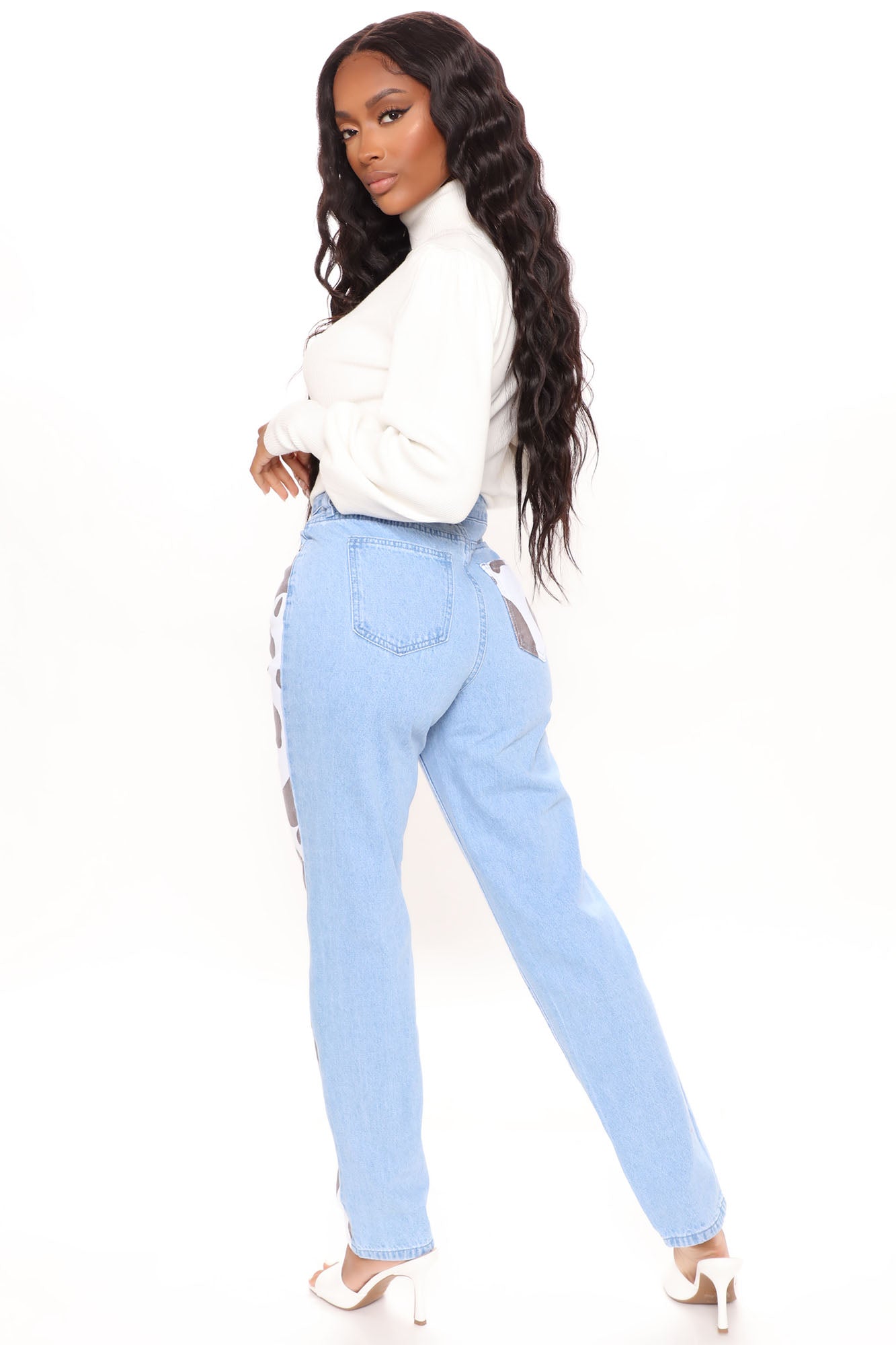 Got Moooves Non Stretch Mom Jeans - Brown/combo Ins Street
