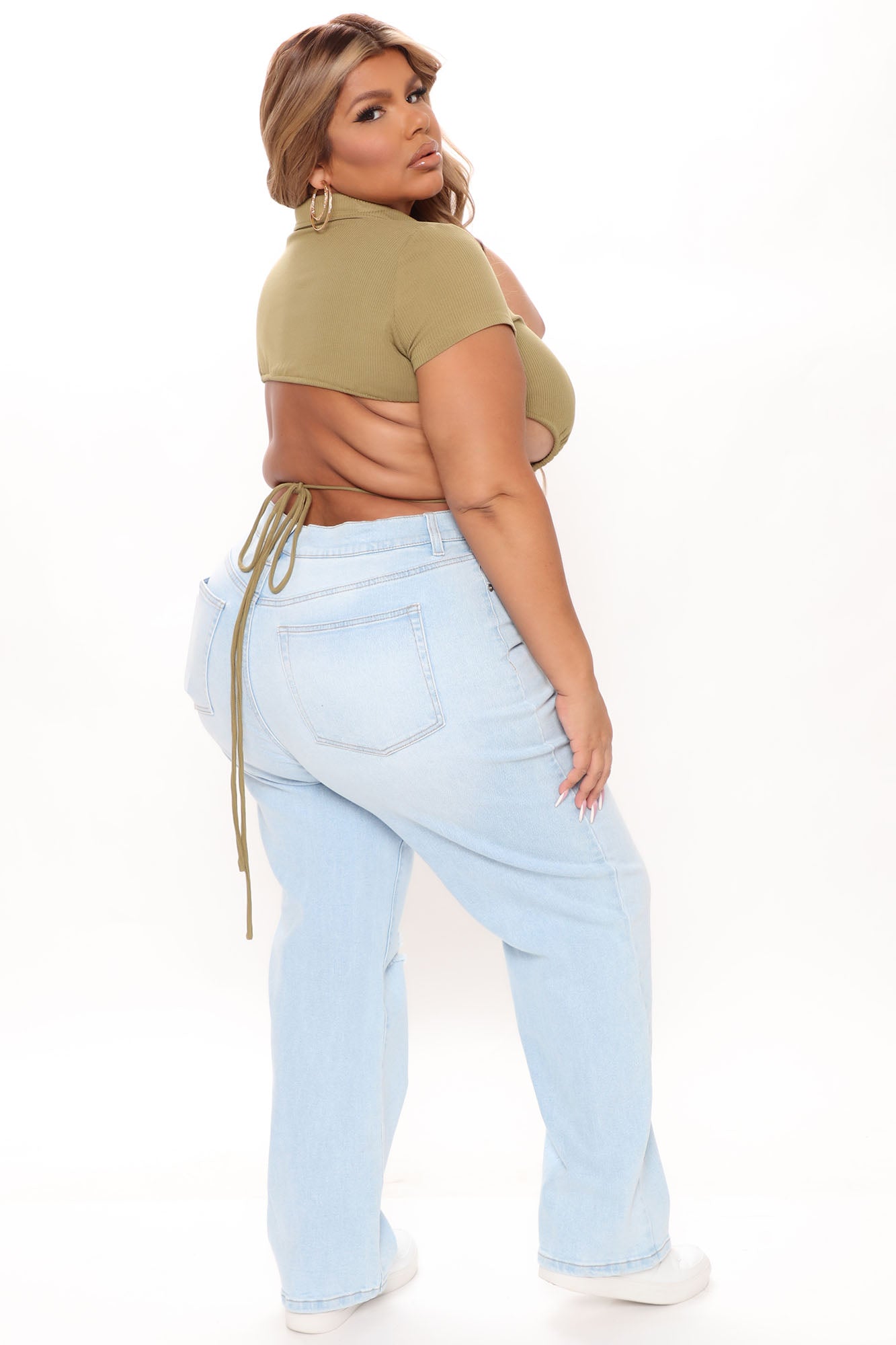 Straight Up Vintage High Rise Jeans - Vintage Blue Wash Ins Street