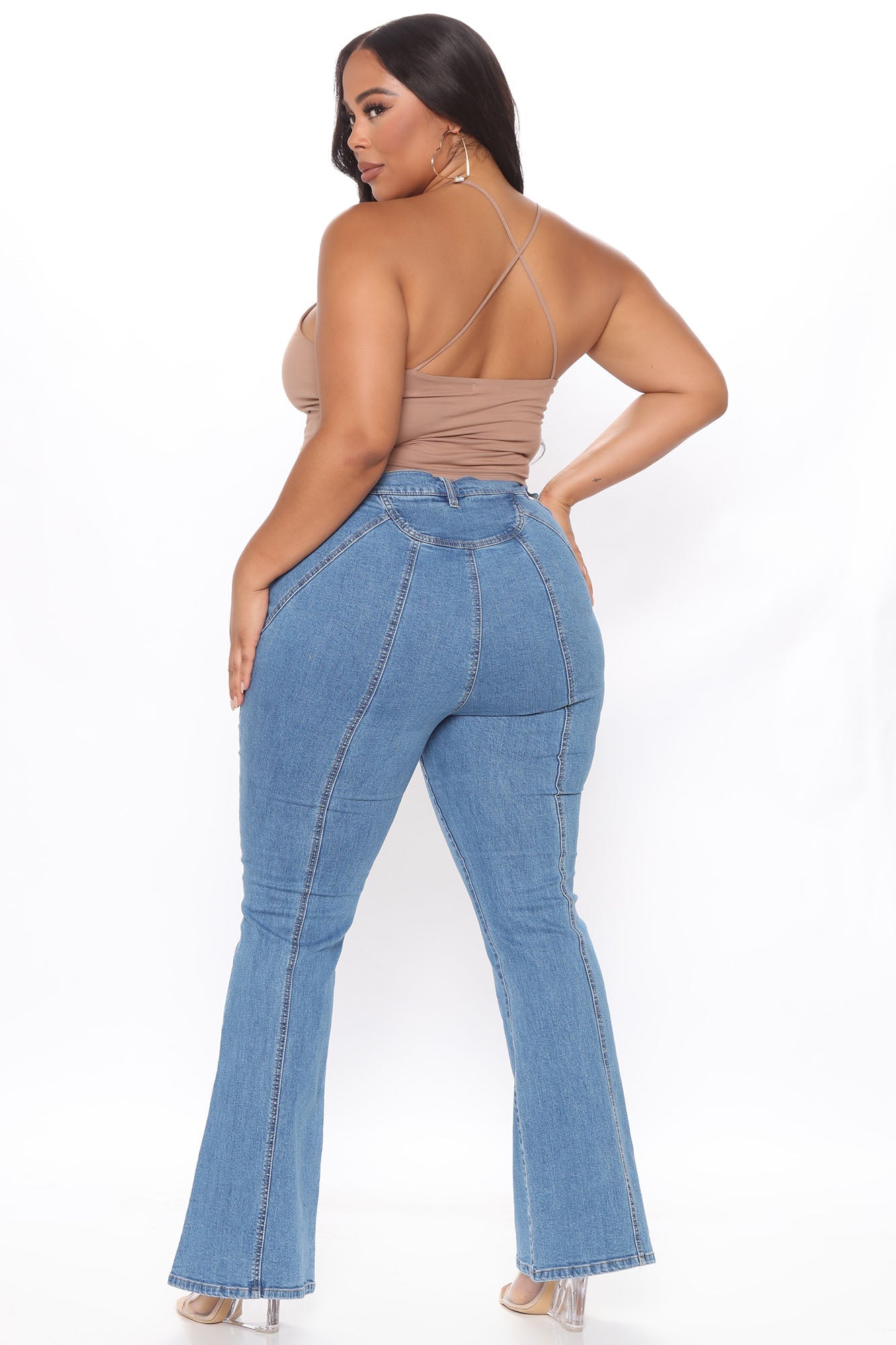 Rays For Daze VIntage Flare Jeans - Medium Blue Wash Ins Street