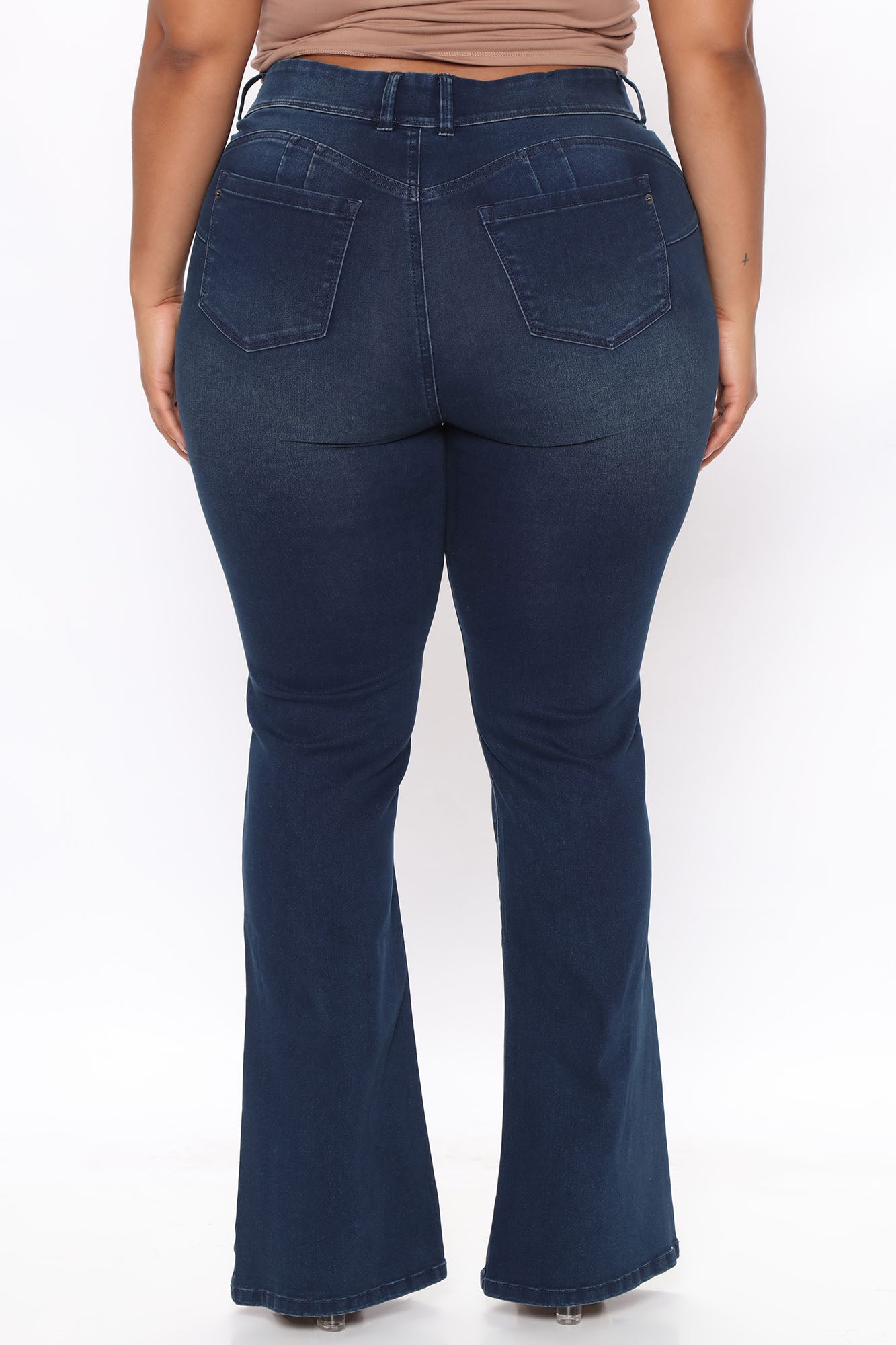 Boost Up Booty Lifting Compression Stretch Flare Jeans - Dark Wash Ins Street